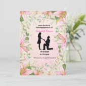 vlakke verlovingsuitnodigingskaart Grootte: 5" x 7 Kaart (Staand voorkant)