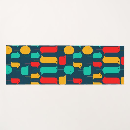 vlakke vogels yogamat (Voorkant (horizontaal))