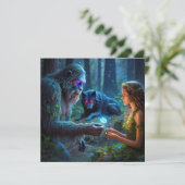 Vlakke wenskaart kaart (Staand voorkant)