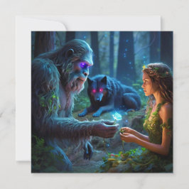 Vlakke wenskaart kaart