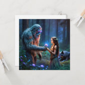 Vlakke wenskaart kaart (Voorkant / Achterkant in situ)