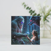 Vlakke wenskaart kaart (Staand voorkant)