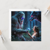 Vlakke wenskaart kaart (Voorkant / Achterkant in situ)