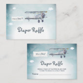 *~*  vlakke wolkenbanner - Baby luierriffel Informatiekaartje (Voorkant / Achterkant)