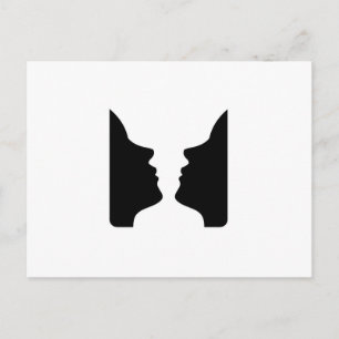 vlakken of vase-illusie van twee vlakken zoals een briefkaart