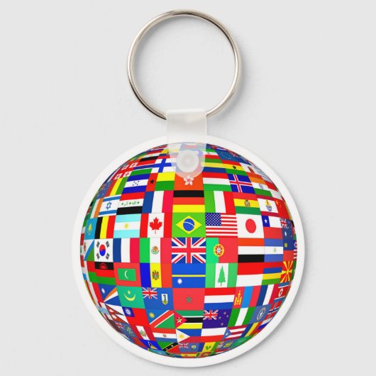 VLAKKEN VAN HET WERELDBOL SLEUTELHANGER (Voorkant)