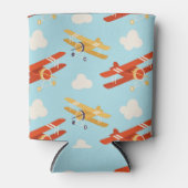  vlakken wolken achtergrondpatroon blikjeskoeler (Voorkant)