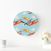 vlakken wolken achtergrondpatroon grote klok (Huis)