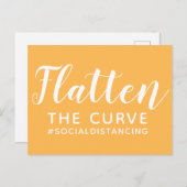 vlakker maken van de curve bestrijding van COVID 1 Briefkaart (Voorkant / Achterkant)