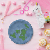 vlakte aarde papieren bordje (Feest)