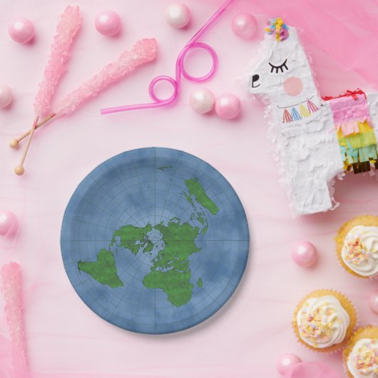vlakte aarde papieren bordje (Feest)
