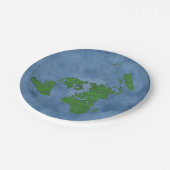 vlakte aarde papieren bordje (Gekanteld)