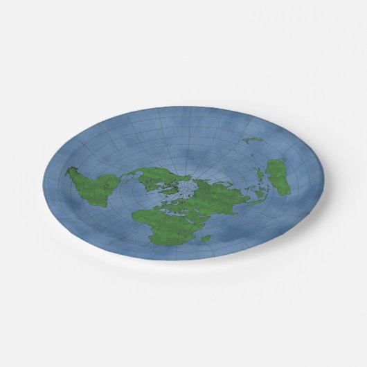 vlakte aarde papieren bordje (Gekanteld)