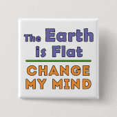 vlakte aarde vierkante button 5,1 cm (Voorkant)