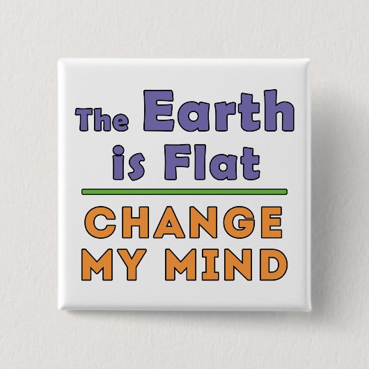vlakte aarde vierkante button 5,1 cm (Voorkant)