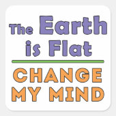 vlakte aarde vierkante sticker (Voorkant)