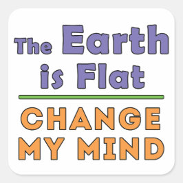 vlakte aarde vierkante sticker