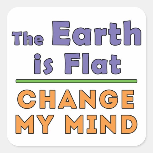 vlakte aarde vierkante sticker (Voorkant)