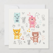 VLAKTE BEDANKT KAART : CUTE KATTEN (Voorkant)