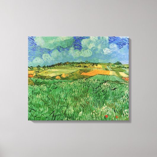 Vlakte bij Auvers door Vincent van Gogh Canvas Afdruk (Voorkant)