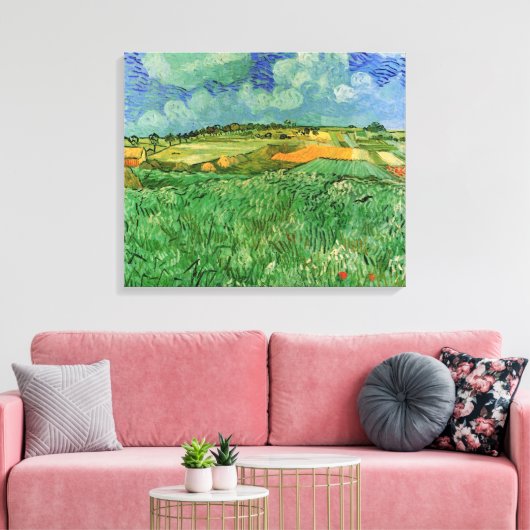 Vlakte bij Auvers door Vincent van Gogh Canvas Afdruk (Insitu (Woonkamer))