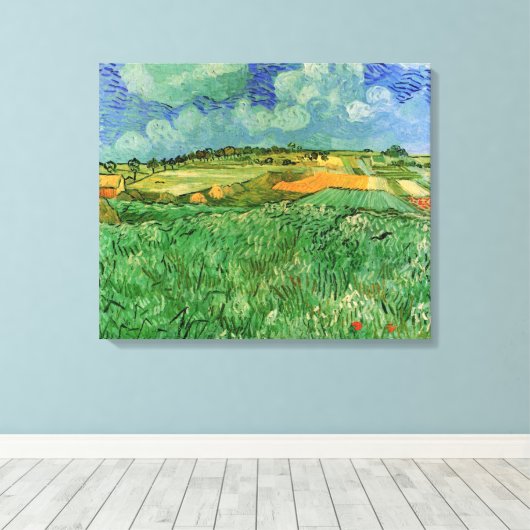 Vlakte bij Auvers door Vincent van Gogh Canvas Afdruk (Insitu (Houten vloer))