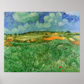Vlakte bij Auvers van Vincent van Gogh Poster (Voorkant)