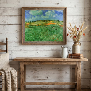 Vlakte bij Auvers van Vincent van Gogh Poster