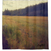 vlakte en bos douchegordijn (Voorkant)