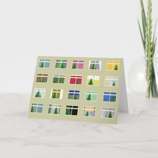 Vlakten 1. van Kerstmis Feestdagen Kaart (Voorkant)