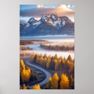 Vlakten Natuur Buiten Landschap Kalm Rustig Poster