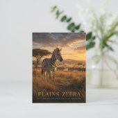 Vlaktezebra Oost-Afrikaanse savanne DIEREN Briefkaart (Staand voorkant)