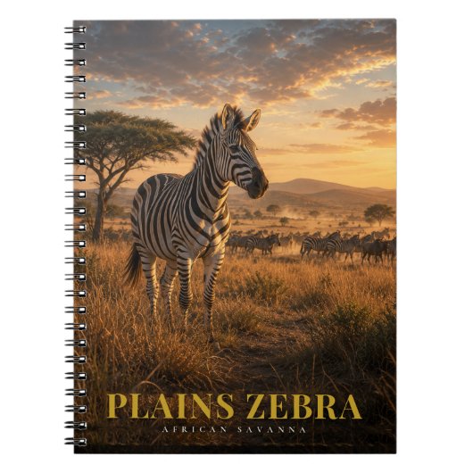 Vlakzebra Afrikaanse Savanne DIEREN Notitieboek (Voorkant)