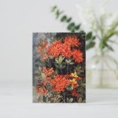  vlam Azalea Red Flowers Floral Garden Briefkaart (Staand voorkant)