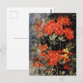  vlam Azalea Red Flowers Floral Garden Briefkaart (Voorkant / Achterkant)