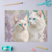 Vlam en Lila Lynx Point Siamese Portrait Art Tissuepapier (Craft)