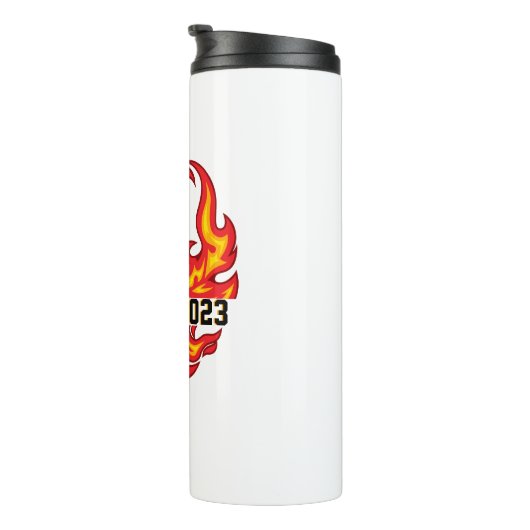 Vlam Fusion: honkbal in vuur en vlam Thermosbeker (Geroteerd rechts)