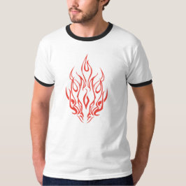 Vlam Geest Gezicht | Tribale Vuur Silhouet Kunst T-shirt