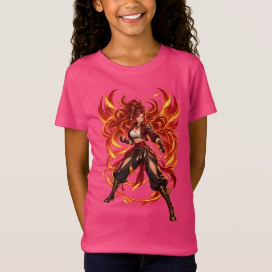 Vlam Godin Fantasy Krijger T-Shirt (Voorkant)