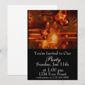 Vlam hart Feest Uitnodiging (Voorkant / Achterkant)