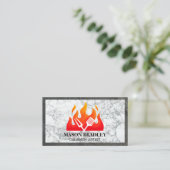 vlam | Kokergereedschap | Marmer en leisteen Visitekaartje (Staand voorkant)