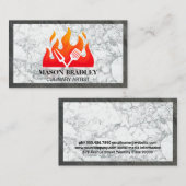 vlam | Kokergereedschap | Marmer en leisteen Visitekaartje (Voorkant / Achterkant)