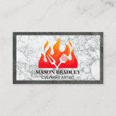 vlam | Kokergereedschap | Marmer en leisteen Visitekaartje (Voorkant)