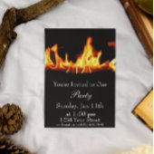 vlam op vuur feestje uitnodigen kaart