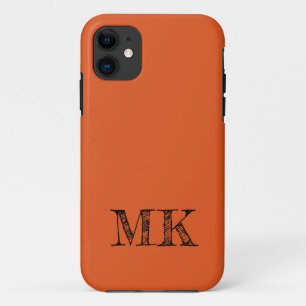 Vlam Rode Stevige Kleur   Minimaal Initiaal Case-Mate iPhone Case