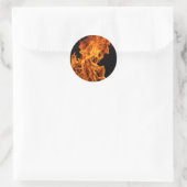 vlam ronde sticker (Tas)