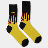 Vlam Socks Persoonlijk Geel en Zwart