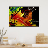 vlam V glas Poster (Keuken)