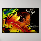 vlam V glas Poster (Voorkant)