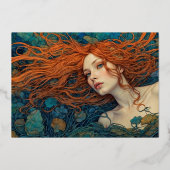 "Vlam van de getijden" - Een kleurrijk portret Folie Uitnodiging (Voorkant)